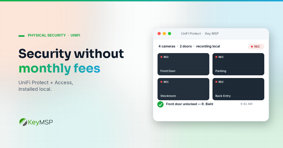 Business Security Without the Monthly Camera Fees: A San Diego Guide to UniFi Protect + Access